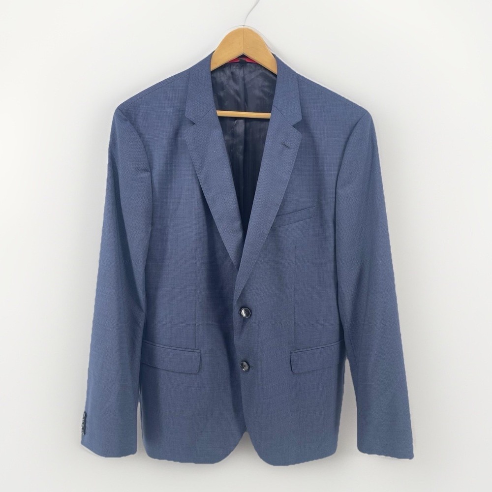 Hugo Boss HUGO Men's Blue Blazer 44R‎ Tailored Sport Coat Jacket